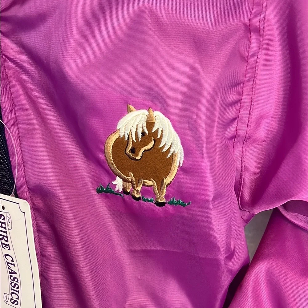 Vibrant Purple wind breaker with High Collar and Smooth Finish
